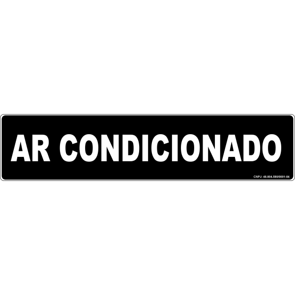Placa Preta Ar Condicionado