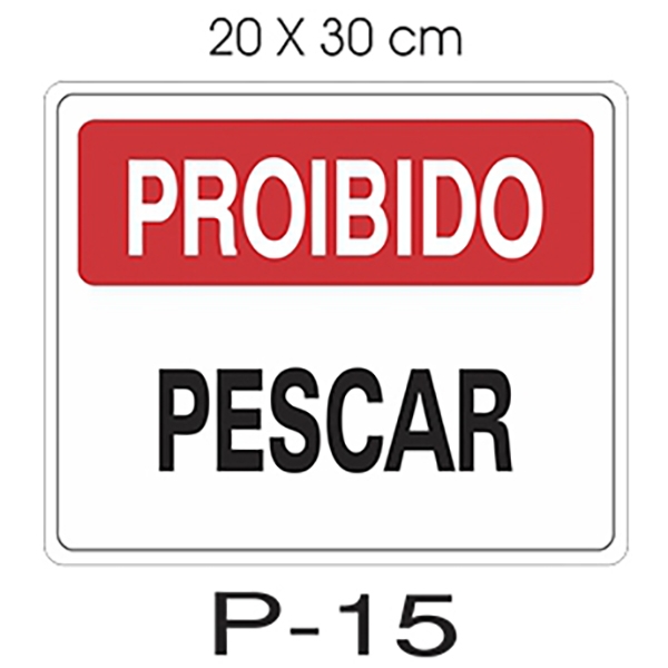 Placa Proibido Pescar