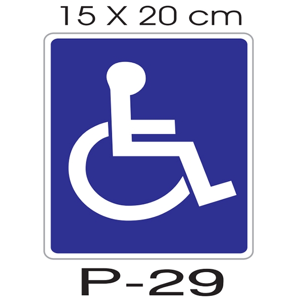 Placa Cadeirante Azul