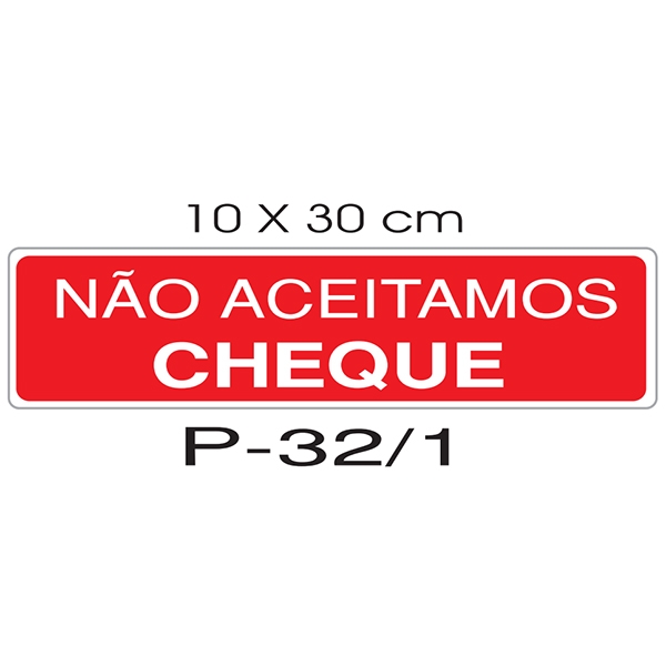 Placa - Não Aceitamos Cheque