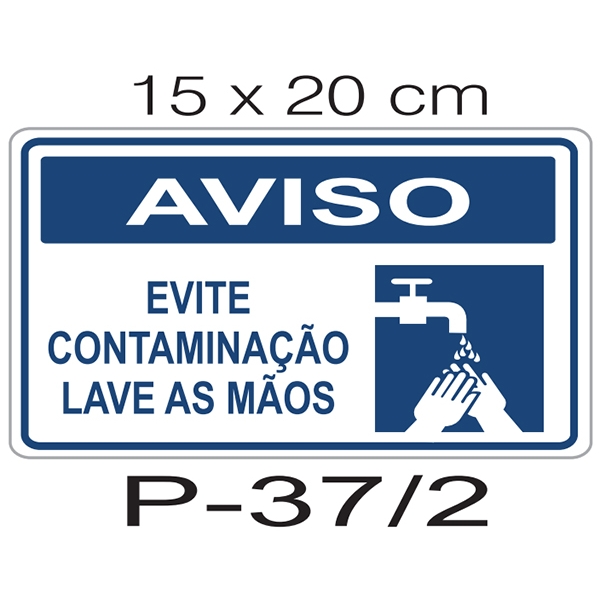 Placa - Aviso Evite Contaminação