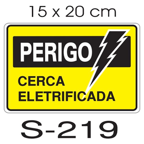  Placa Perigo Cerca Eletrica 15x20