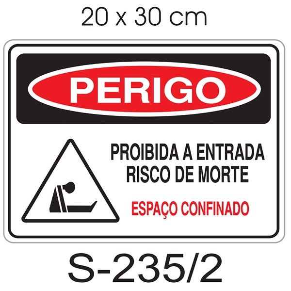 Placa - Perigo Proibida a Entrada Risco de Morte