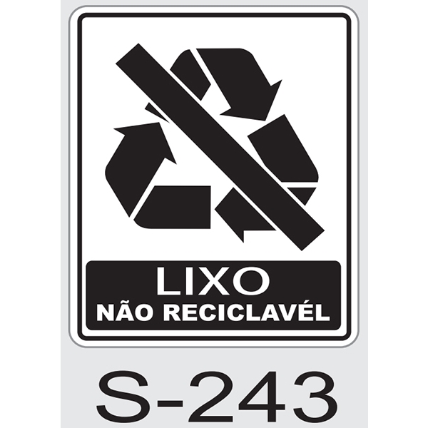 Placa - Lixo Não Reciclável