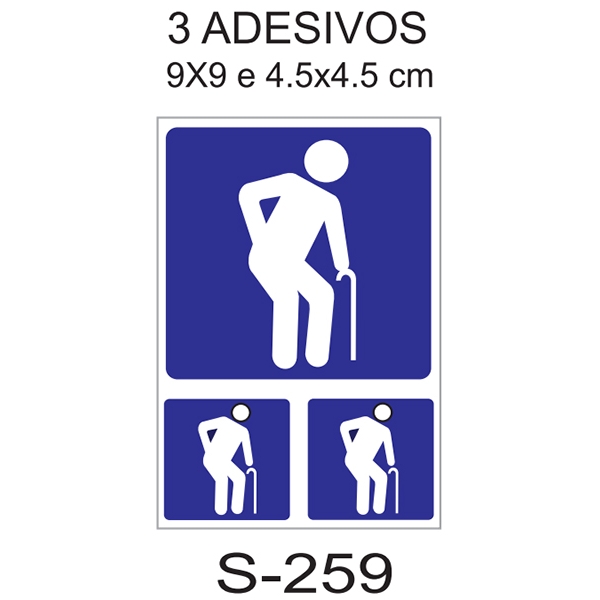 3 Adesivos Idoso