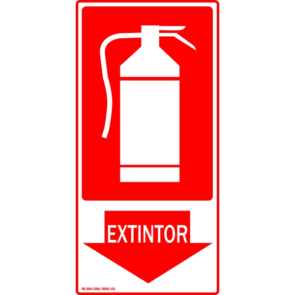 Placa Extintor 15x30 cm fotoluminescente 30 Horas