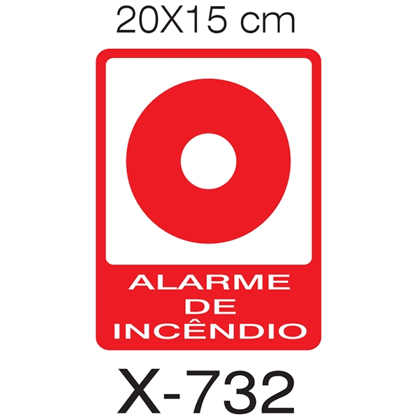 Placa Extintor  Alarme Incendio fotoluminescente 30 Horas